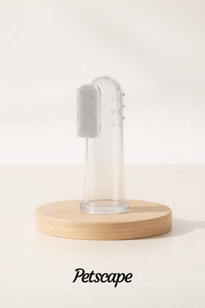 Petscape فرشاة أسنان من السيليكون للقطط والكلاب، فرشاة أسنان للحيوانات الأليف...