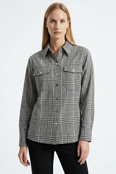 Exquise Plaid Pattern Long Sleeve Regular Shirt