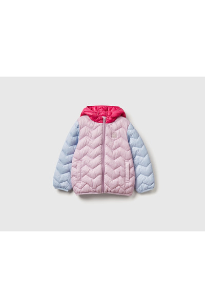 Benetton Girl's Colorful Coat 1-6 Years Old Pink