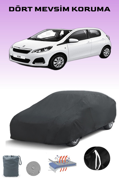 Breen أسود، بيجو 108 هاتش، مشمع السيارة، غطاء السيارة، خيمة السيارة