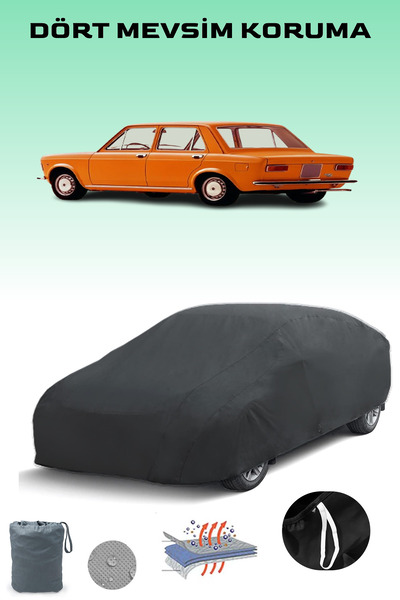 Breen أسود، فيات 128 صالون 1969 - 1976، قماش مشمع للسيارة، غطاء سيارة، خيمة سيارة، خيمة سيارة