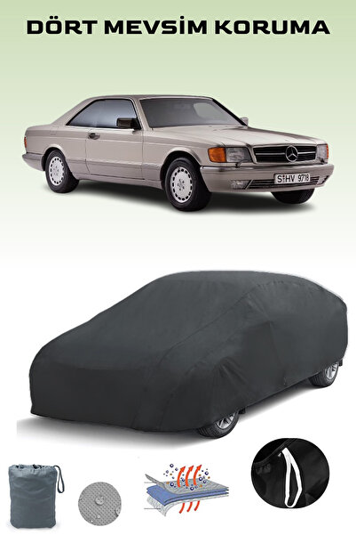 Breen أسود, سيارة مرسيدس S-سريسي كوبيه (C126) 1981 - 1992, قماش مشمع للسيارة,...