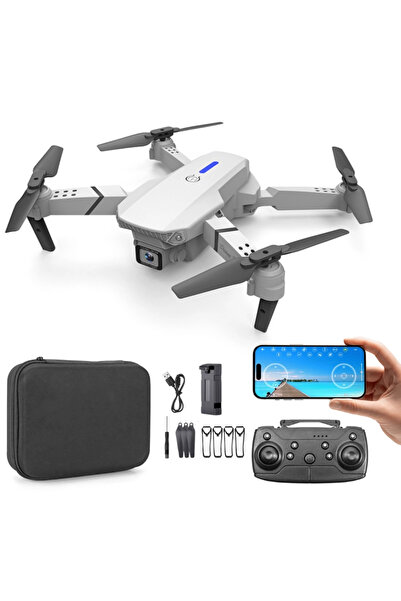 iUni Dronă E88 Pro, 4K, WiFi, 2 camere, brațe pliabile, transmisie live pe te...