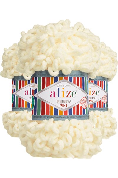 Alize Puffy Fıne 62 Açık Krem 1 Yumak
