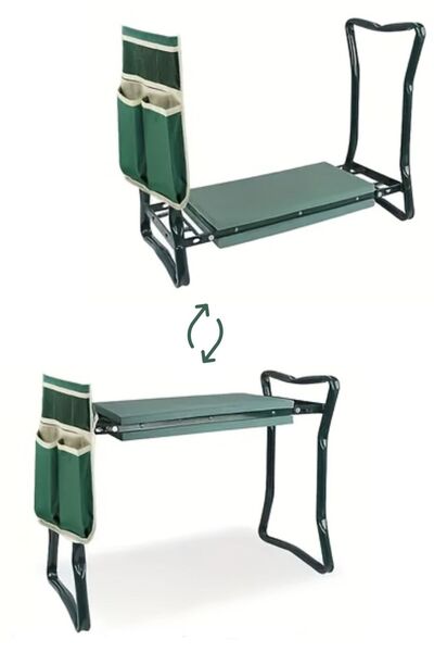 Sanatate Forte Scaun Gradina 2 în 1 pentru Seniori, Pliabil, Ergonomic, Supor...