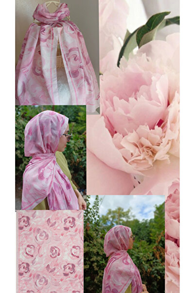 SK Scarfs Pamuk Vual Kumaş Çiçek Desen Şal