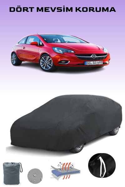 Breen أسود، OPEL CORSA 3 أبواب 2014 - 2021، مشمع السيارة، غطاء السيارة، خيمة ...