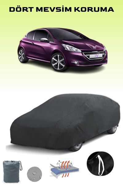 Breen غطاء سيارة بيجو 208 Xy أسود اللون، موديلات 2013 - 2021، غطاء سيارة، خيمة سيارة