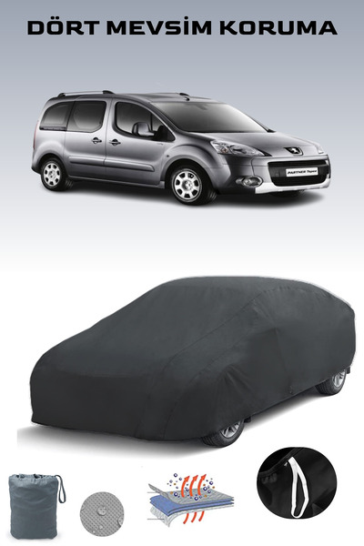 Breen أسود، بيجو تيب بارتنر 2008 - 2021، قماش مشمع للسيارة، غطاء سيارة، خيمة ...