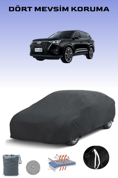 Breen Siyah, CHERY TIGGO 8 PRO MAX, Araba Brandası, Oto Örtüsü, Araba Çadırı