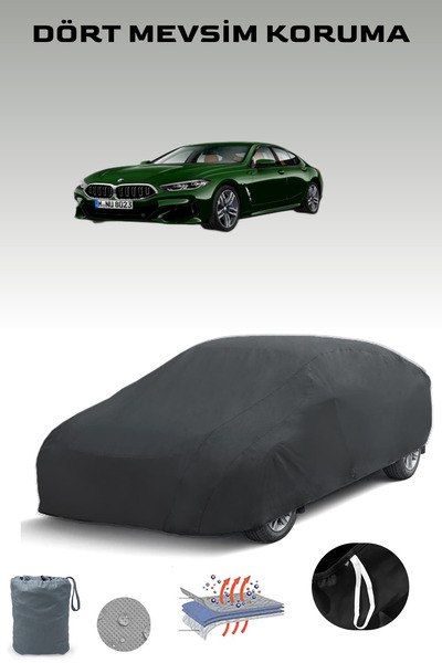 Breen أسود، سيارة BMW 8 SERIES GRAN COUPE 2019 - 2021، قماش مشمع للسيارة، غطاء سيارة، خيمة سيارة