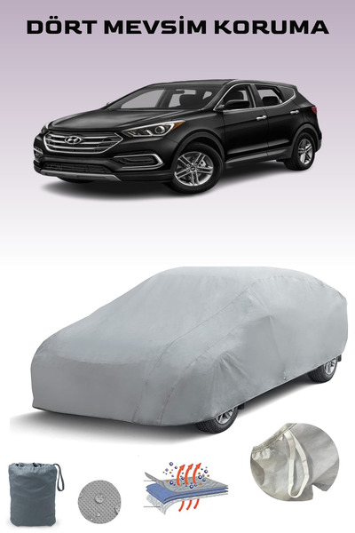 Breen غطاء سيارة رمادي لهيونداي سانتا في 2018 - 2021، غطاء سيارة، خيمة سيارة