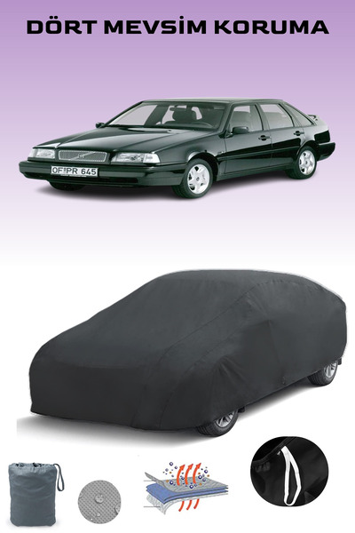 Breen أسود، VOLVO 440 1993 - 1996، مشمع السيارة، غطاء السيارة، خيمة السيارة