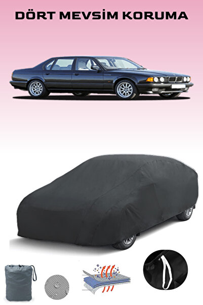 Breen أسود، BMW 7 SERIES (E32) 1986 - 1994، قماش مشمع للسيارة، غطاء سيارة، خي...
