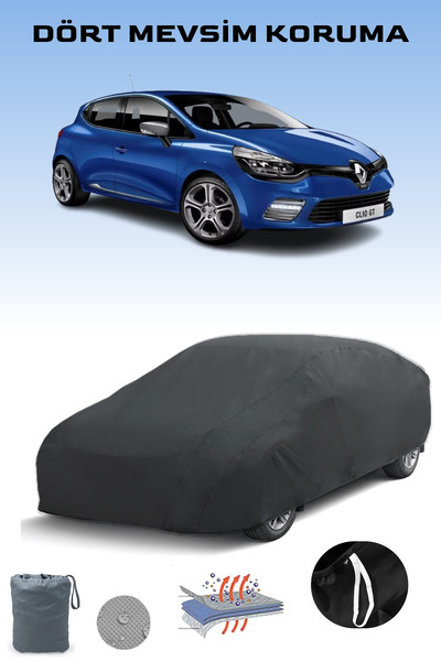 Breen أسود, رينو كليو GT 2009 - 2013, قماش مشمع للسيارة, غطاء سيارة, خيمة سيا...
