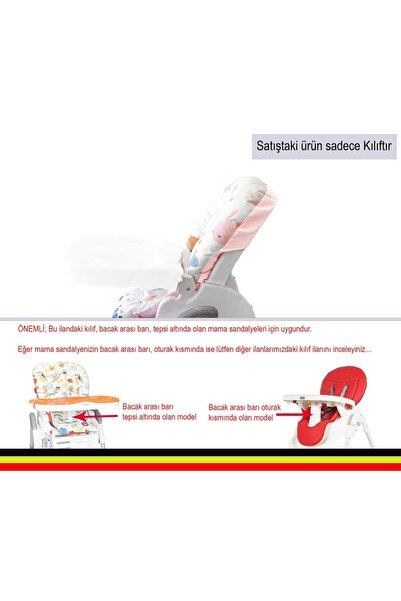 Holmer Mama Sandalyesi Minderi & Kılıfı / Leke Tutmaz / Doğal / Max-T / Pembe
