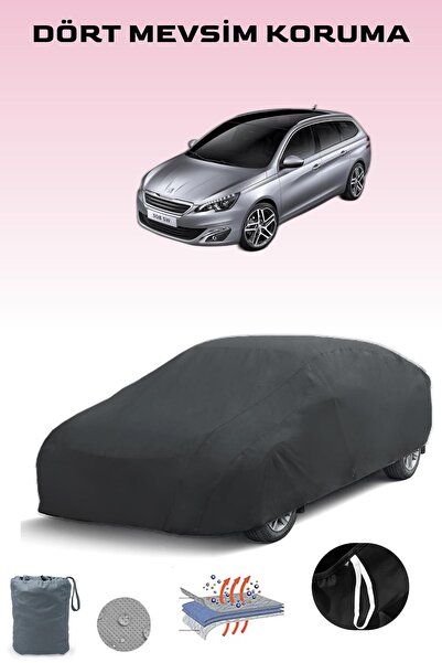 Breen أسود, بيجو 308 SW GT 2014 - 2017, قماش مشمع للسيارة, غطاء سيارة, خيمة س...