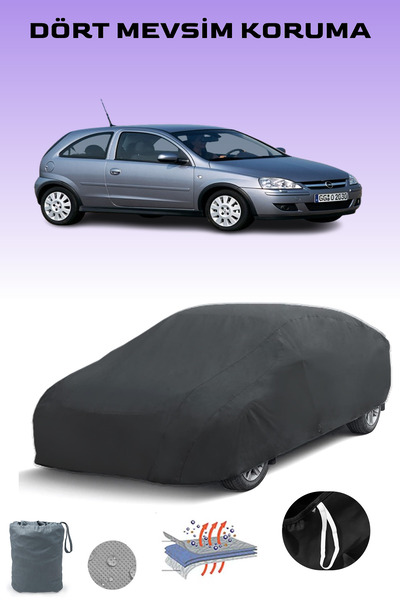 Breen أسود، OPEL CORSA 3 أبواب 2001 - 2006، مشمع السيارة، غطاء السيارة، خيمة ...