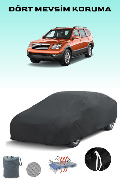 Breen أسود، كيا بوريجو 2009 - 2021، مشمع السيارة، غطاء السيارة، خيمة السيارة