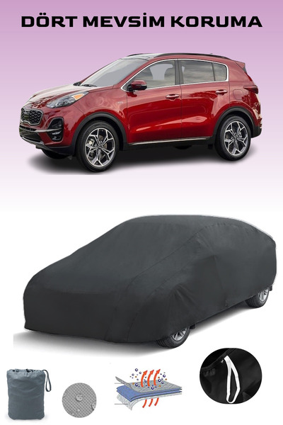 Breen Siyah, KIA SPORTAGE 2018 - 2021, Araba Brandası, Oto Örtüsü, Araba Çadırı