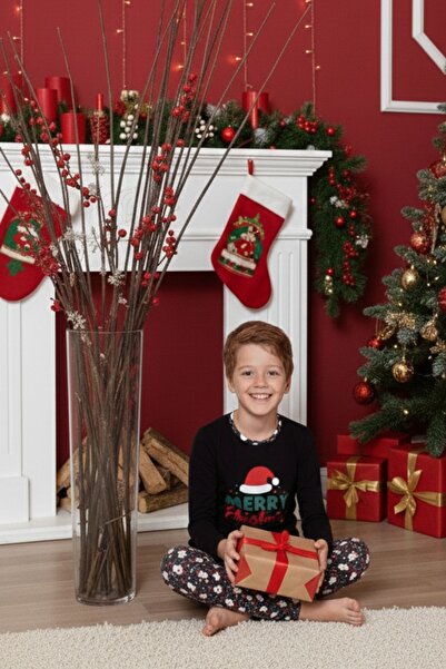 Cotpark Момчешки пижамен комплект с коледна тематика 86000