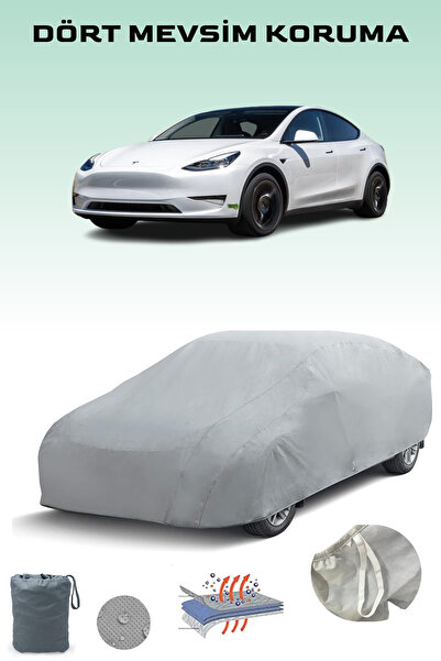 Breen Tesla Model Y Uyumlu Araba Brandası, Oto Branda, Araba Çadırı, Su-Güneş Geçirmez
