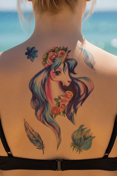 TAKIŞTIR Geçici Unicorn Dövme Tattoo