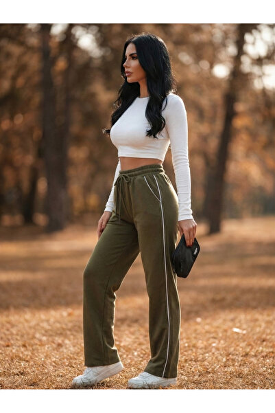 Miyalon Women's black sweatpants with sides