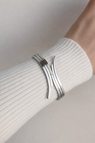 Owentis Çelik Silver Nassa Kelepçe -kararma Yapmaz-