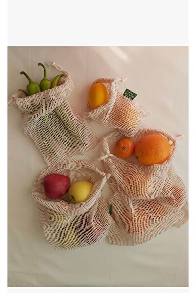 ecowoco %100 Pamuk File Kese Seti 4'lü