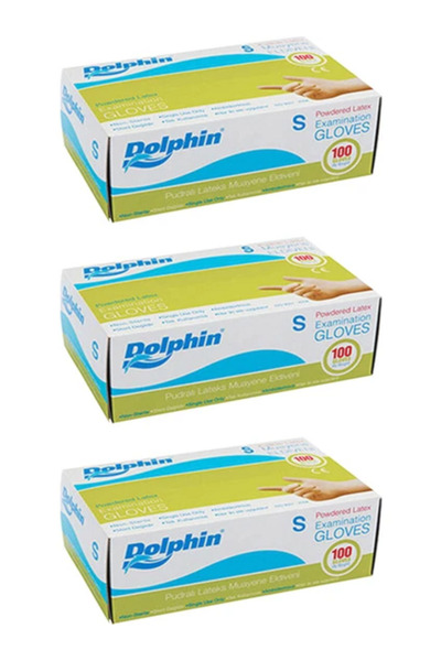 egeayazambalaj قفازات الطبيب البودرة 3 قطع حجم S أبيض 100 حزمة قفازات اللاتكس