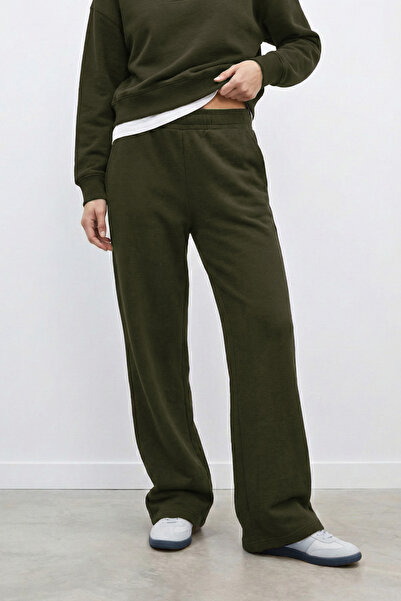 VODENS Khaki Wide Leg Jogger Pants