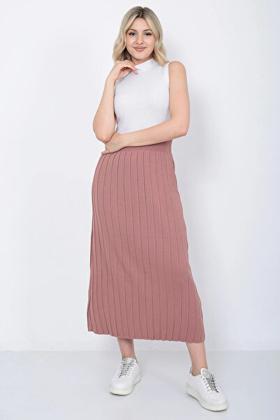 LUGMO Tricotaj damă Fustă Oversize Dried Rose