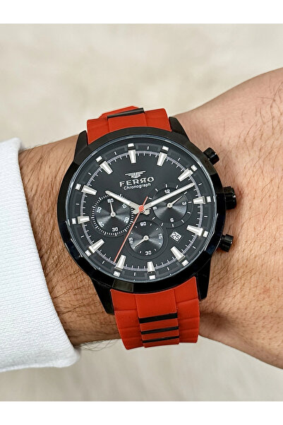 FERRO Bordo Silikon Kordon Erkek Kol Saati FM31360D-ZK