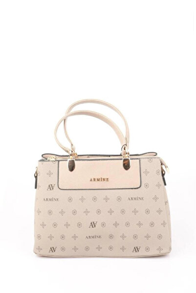 Armine حقيبة كتف نسائية من فرو المنك مطبوع 206