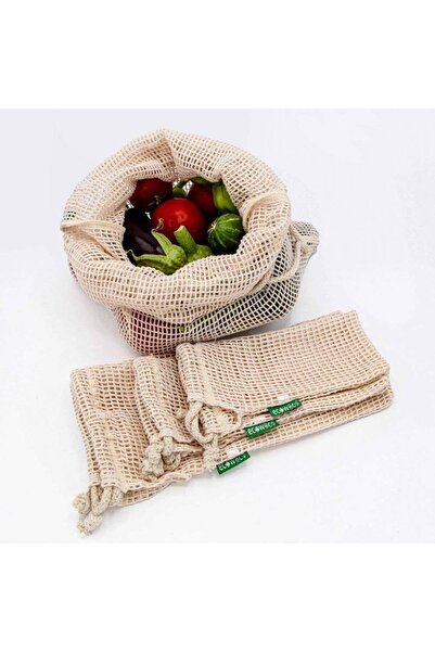 ecowoco %100 Pamuk File Kese M 25*30 Cm (3 ADET)