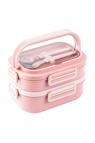 Vagonlife Bento Lunchbox 1330 ml – 2 Katlı, 3 Bölmeli, Paslanmaz Çelik Sefer ...