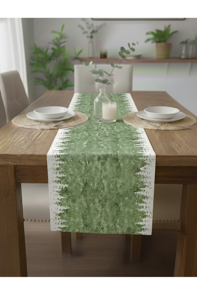 Markaev Runner de masă din bumbac Winter Forest 0096– 50x150 cm