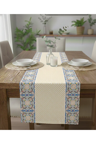 Markaev مفرش طاولة من القطن الأفريقي المعاصر 0084– 50x150 سم