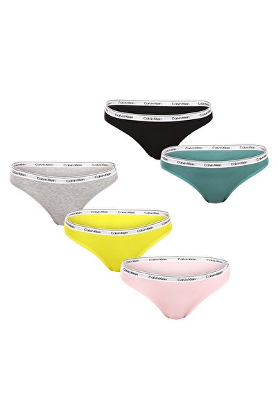 Calvin Klein ملابس داخلية نسائية مكونة من 5 قطع QD5208E-WAD