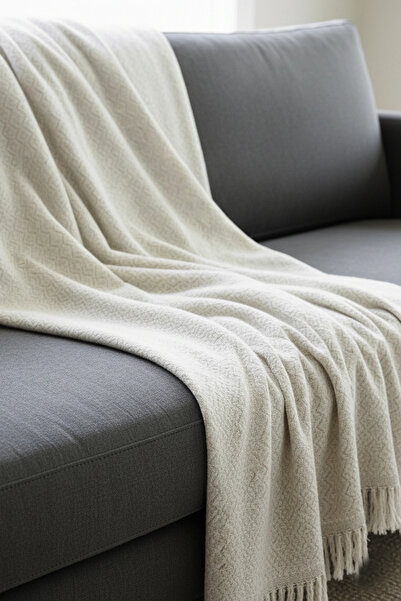 LUGMO Husa de scaun cu model carouri 170x220 Dimensiune Bej