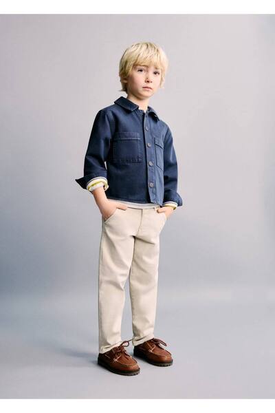 MANGO Baby Beli elastik düz jean