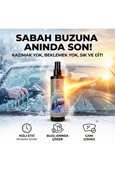 4E CARE Buz Çözücü 250 ML ( Araba Oto Cam Kapı Için Anında  Etkili)