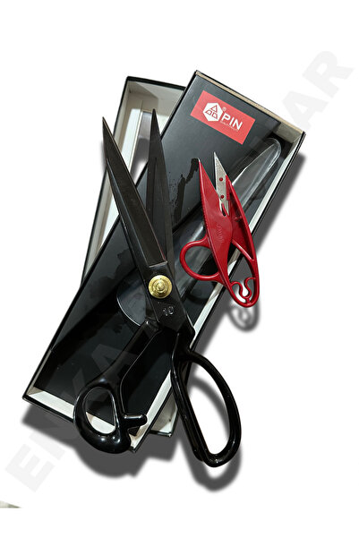PIN - 1104 10 INC SİYAH RENK ÇELİK GÖVDE PROFESYONEL TERZİ MAKASI