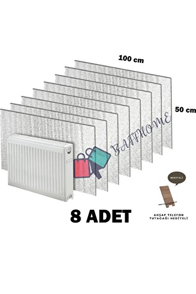 Ankaflex 8 Adet Petek Arkası Yalıtım Levhası Alüminyum Folyo 8 Radyatör Arkalığı
