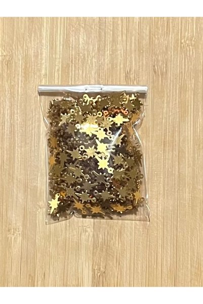 Öztürk Polar Star Gold. Handcrafted Plexiglass Sequins for Writing, Evening Dresses, Necklaces, Bracelets, and Halay Handkerchiefs, Etc.