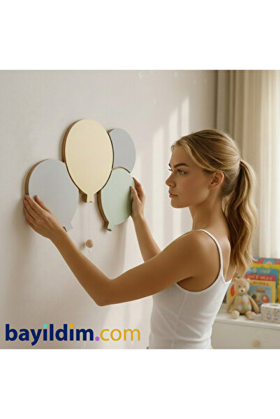 DÖRTLÜ BALON GECE LAMBASI Ahşap & LED | Bayıldım