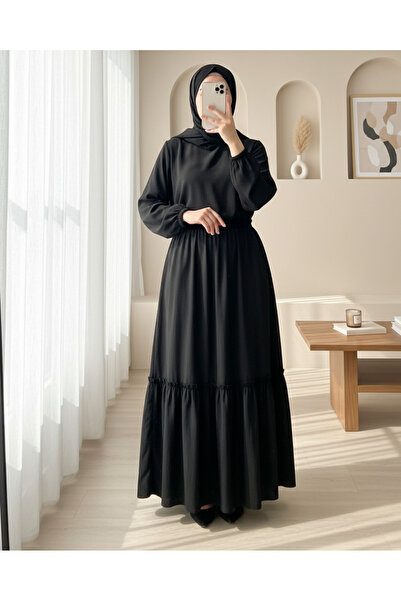 HİJABAYA Elastic Waist Parachute Skirt