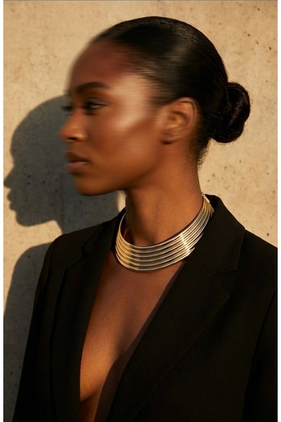 COCOSH TAKI Gold modern tasarım çoklu choker kolye