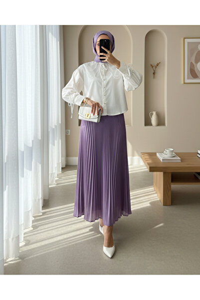 Modamorfo Organze Yaka Kolu Bağlama Detaylı Gömlek -Beyaz